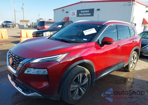 2021 Nissan Rogue Platinum Fwd из США, поврежденный, VIN JN8AT3DC9MW102079